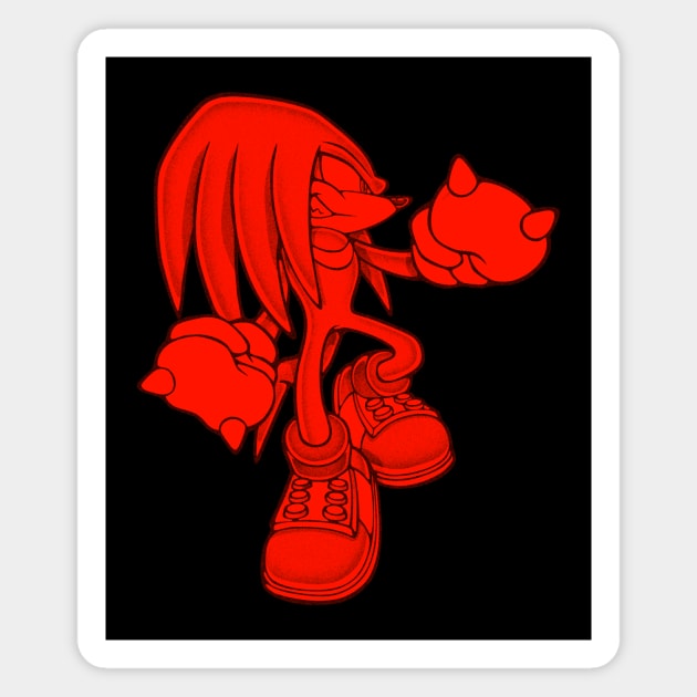 Knuckles - Red and Black Magnet by A10theHero